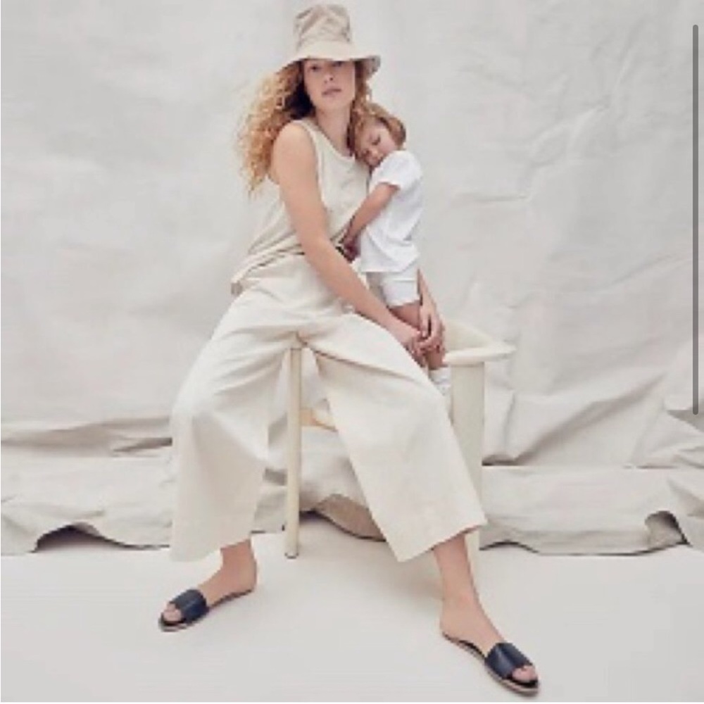 J. Crew Pull On Wide Leg Chino Pant Elastic Waist Summer Crop AY943 TALL Large - Picture 4 of 11